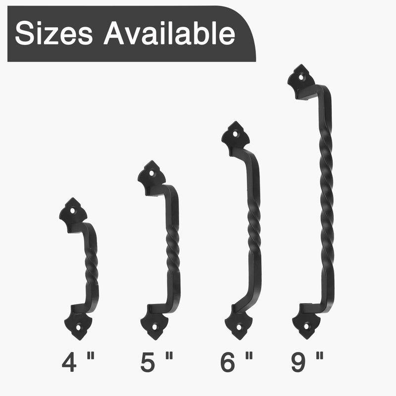 OVOV 2 Pack Barn Door Pull Handle Hardware for Wooden Garden Gate Shed Cabinet Door (6inch) - Image 3